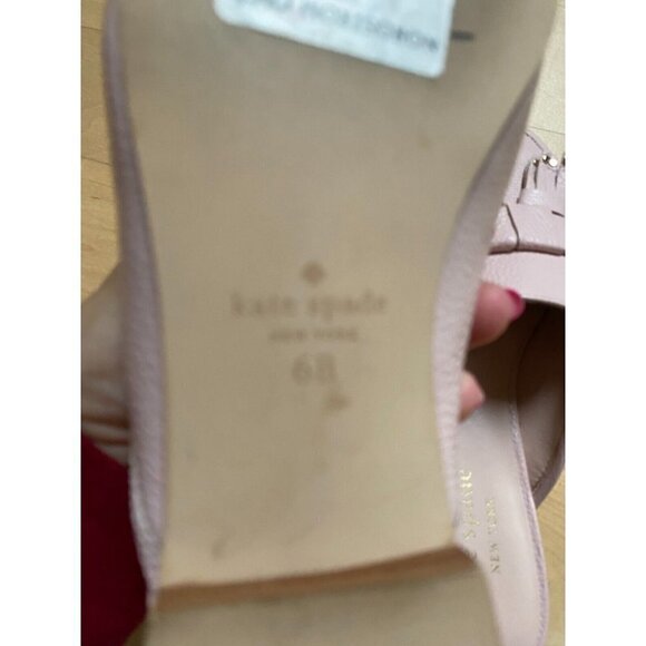 KATE Spade BNWT "Berkley" pink slip on muless NEW flats tassel - Picture 7 of 9